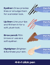 Load image into Gallery viewer, Alleyoop Pen Pal 4-in-1 Makeup Touch Up Pen - In A Rogue