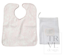 Load image into Gallery viewer, TRVL Design - Best Bib - Bunny Toile Pink