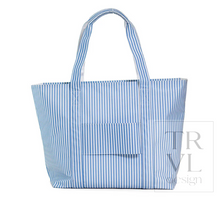 Load image into Gallery viewer, TRVL Design - Jumbo Tote XL - Pimlico Stripe Chambray