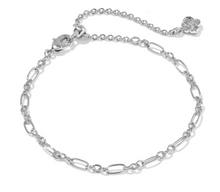 Load image into Gallery viewer, Kendra Scott Fate Set of 2 Delicate Chain Bracelets - Silver White CZ