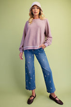 Load image into Gallery viewer, Lace Back Knit Pullover Top - Berry