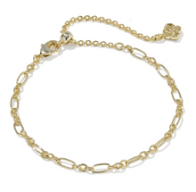 Load image into Gallery viewer, Kendra Scott Fate Set of 2 Delicate Chain Bracelets - Gold White CZ