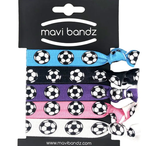 Soccer Hair Ties - Set of 5