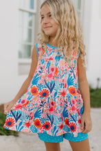 Load image into Gallery viewer, Girl's Wild Floral Spring Summer Short Set