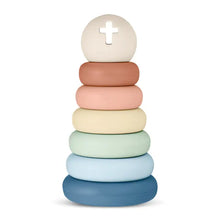 Load image into Gallery viewer, Silicone Cross Stacker Toy by Ryan &amp; Rose - Faithful