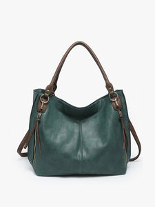 Connar Distressed Tote - Peacock