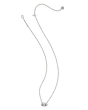 Load image into Gallery viewer, Kendra Scott Bailey Silver Pave Short Pendant Necklace in White Crystal
