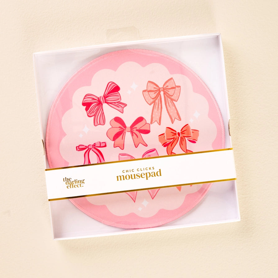 The Darling Effect Chic Clicks Mouse Pad - Blushing Bows