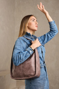 Joey Slouchy Hobo Bag - Charcoal