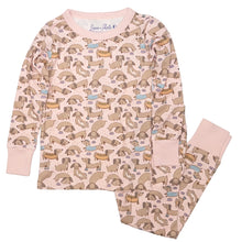 Load image into Gallery viewer, Magnolia Baby Long Pajamas - Dusty Rose Dachshund