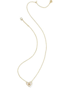 Kendra Scott Heart Letter M Necklace - Gold