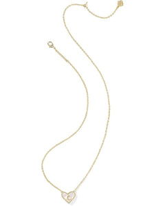 Kendra Scott Heart Letter E Necklace - Gold