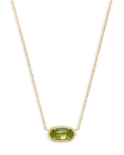 Kendra Scott Elisa Gold Pendant Necklace in Peridot Illusion
