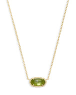 Kendra Scott Elisa Gold Pendant Necklace in Peridot Illusion