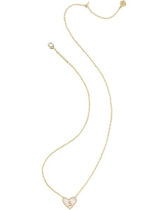 Kendra Scott Heart Letter S Necklace - Gold