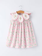 Girl's Embroidered Cross Petal Dress