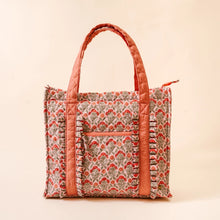 Load image into Gallery viewer, The Darling Effect Everyday Quilted Tote Bag - Everbloom Dusty Rose