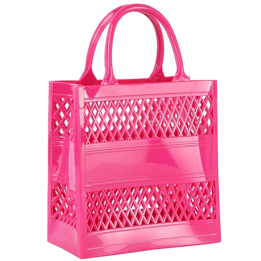 Mini Jelly Tote Bag - Hot Pink