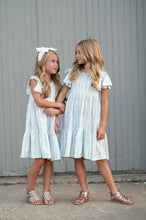 Load image into Gallery viewer, Kids Emmy Dainty Pastel Floral Flutter Sleeve Twirl Dress