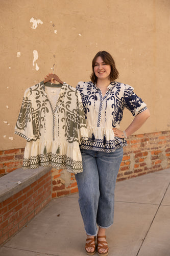 The Evangeline Top - Sage *Regular & Curvy*