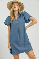 Every Season Denim Ruffle Dress
