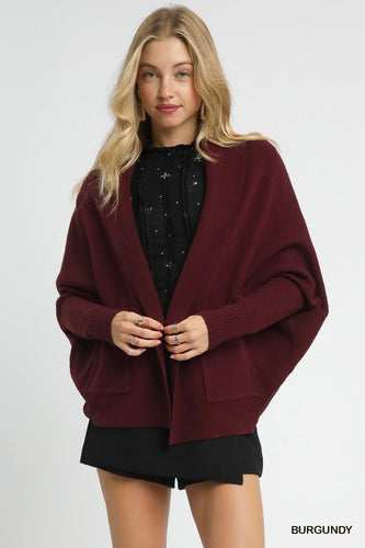 Chill Day Cardigan - Burgundy