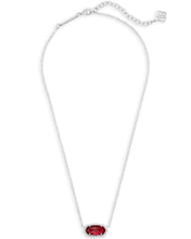 Load image into Gallery viewer, Kendra Scott Elisa Silver Pendant Necklace in Berry