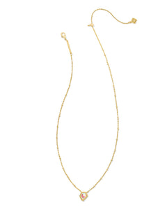 Kendra Scott Framed Gold Tess Satellite Short Pendant Necklace in Dichroic Glass