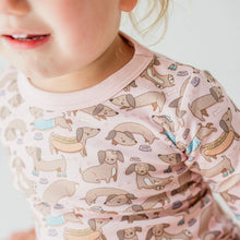 Load image into Gallery viewer, Magnolia Baby Long Pajamas - Dusty Rose Dachshund