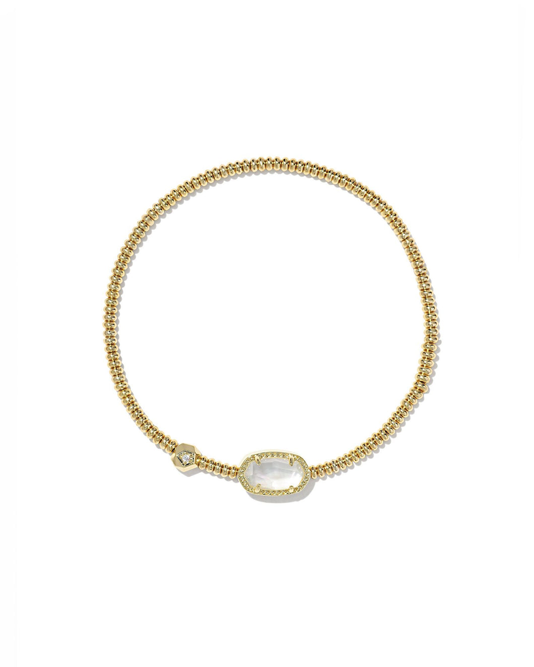 Kendra Scott Grayson Gold Stretch Bracelet in Ivory Mother of Pearl