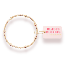 Load image into Gallery viewer, Beaded Blondes Live Bracelet in Gold: Petite 6.25 inch