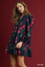 Load image into Gallery viewer, Edie Floral Dress - Navy