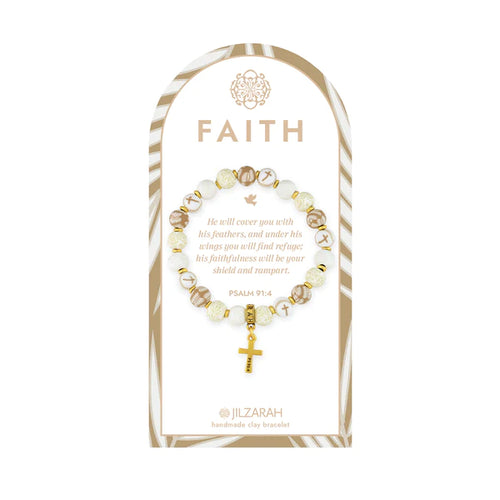 Jilzarah Faith Gift Bracelet - Ivory Palm