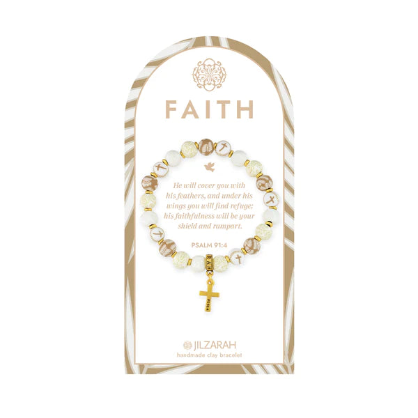 Jilzarah Faith Gift Bracelet - Ivory Palm
