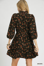Load image into Gallery viewer, Stevie Floral Corduroy Dress - Brown