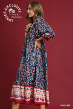 Load image into Gallery viewer, Selah Midi Dress - Navy Mix