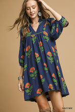 Load image into Gallery viewer, Reagan Floral Dress - Navy