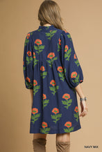 Load image into Gallery viewer, Reagan Floral Dress - Navy