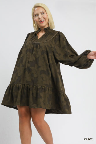 Harmony Babydoll Dress - Olive