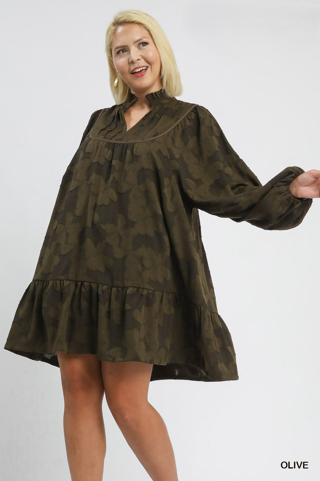 Harmony Babydoll Dress - Olive