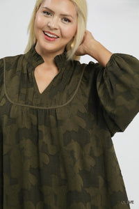 Harmony Babydoll Dress - Olive