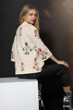 Load image into Gallery viewer, Dawn Floral Knit Sweater - Stone