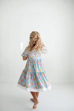 Load image into Gallery viewer, Girl's Vintage Floral &amp; Lace Tiered Dress