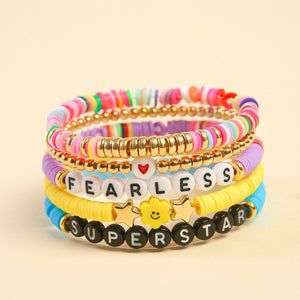 Swiftie Friendship Bracelet Stack - Fearless