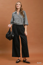 Load image into Gallery viewer, Jessica Wide Leg Pull-On Crop Pants with Pockets - Black