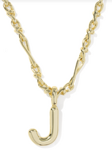 Load image into Gallery viewer, Bubble Letter Pendant Necklace in Gold by Kendra Scott