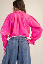 Load image into Gallery viewer, Lucy Textured Embroidery Top - Hot Pink