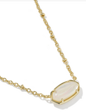 Load image into Gallery viewer, Kendra Scott Tiger Striped Elisa Short Pendant Necklace - Natural Mother of Pearl