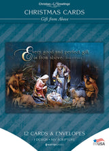 Load image into Gallery viewer, Christian Greetings Boxed Cards - Christmas - Gift from Above