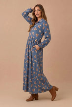 Load image into Gallery viewer, Floral Babydoll Fit and Flare Maxi Dress